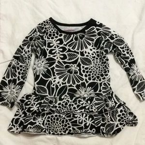 Black and white floral dress